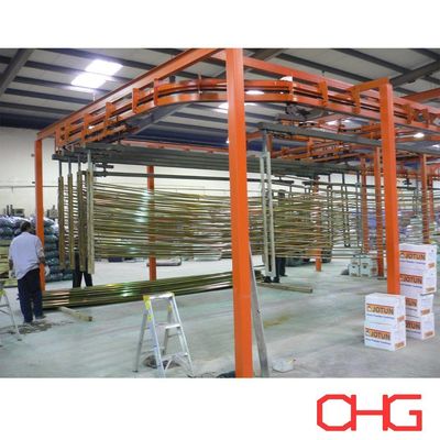 خط إنتاج الطلاء البودري التلقائي مع أسلحة الرذاذ الكهربائية القابلة للتخصيص البيانات التقنية