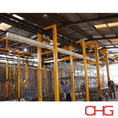 خط إنتاج غطاء مسحوق أوتوماتيكي مع كابينة الرش البلاستيكية الحجم الإجمالي المخصص