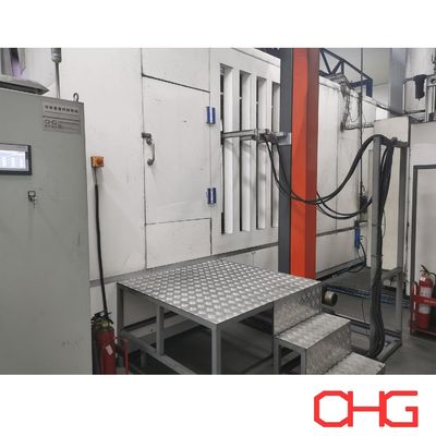 خط طلاء مسحوق مكونات السيارات المهنية مع نظام ناقل الحديد الأحادي ووحدة تحكم PLC