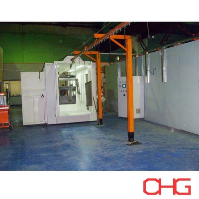 خط طلاء مسحوق يدوي مخصص مع كابينة رش من الفولاذ الكربوني