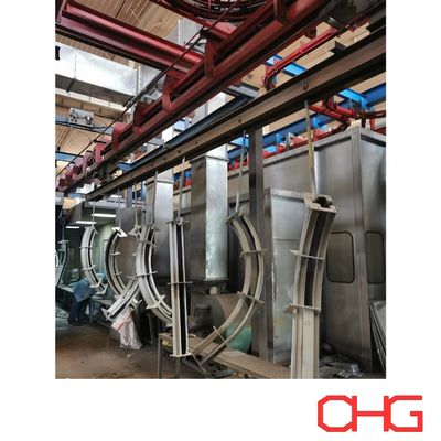 معدات الرش الجهازية ووحدة تحكم PLC نظام طلاء مسحوق أوتوماتيكي للقطار الناقل