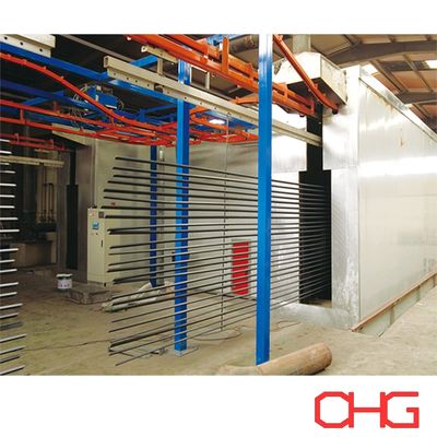 خط طلاء مسحوق تلقائي مخصص لملفات الألومنيوم التكنولوجيا المتقدمة