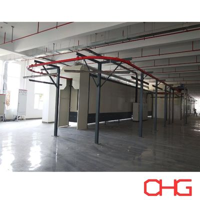 آلة طلاء الألواح الأكريليكية خط طلاء مسحوق النقل أحادي السكة الحديدية لإنتاج طلاء مخصص