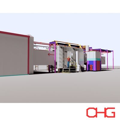 معدات رش الأجهزة الاحترافية خط طلاء مسحوق أوتوماتيكي كهروستاتيكي