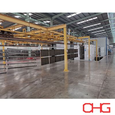 تخصيص خط طلاء مسحوق الكهربائي الوسطي المهني لملفات تعريف الألومنيوم المصنعة