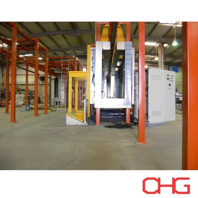 خط إنتاج الطلاء المهني بالمسحوق يحتوي على معدات رش الأجهزة المخصصة وأسلحة الرش الكهربائية