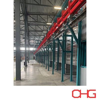 سعر جيد Power and Free Overhead Trolly Conveyor System for Coating Line offers customizable layout الانترنت