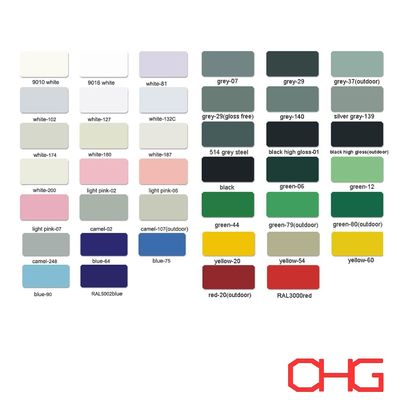 مسحوق إيبوكسي مخصص طلاء مسحوق عالي اللمعان خيارات نصف اللمعان وغير اللمعان